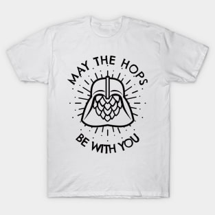 May The Hops Be With You (black outline) T-Shirt